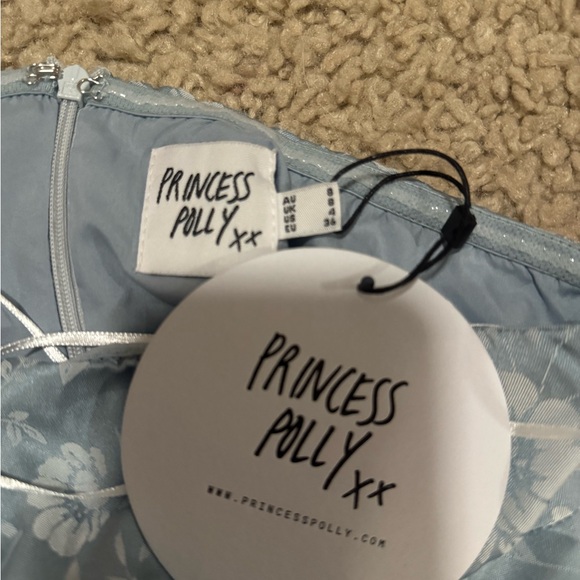 NWT Princess Polly Light Blue Floral Mini Dress SIZE 2 and 4 - Picture 5 of 5